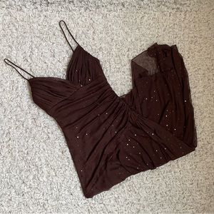 Select Vintage Sparkly Chocolate Brown Fairy Dress.